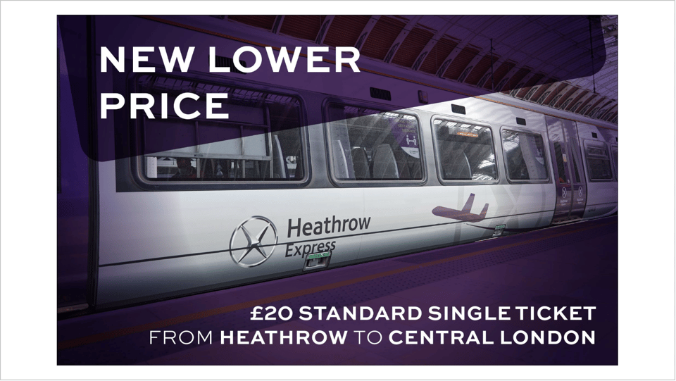 London: Transfer zum/vom Flughafen London Heathrow per Expresszug