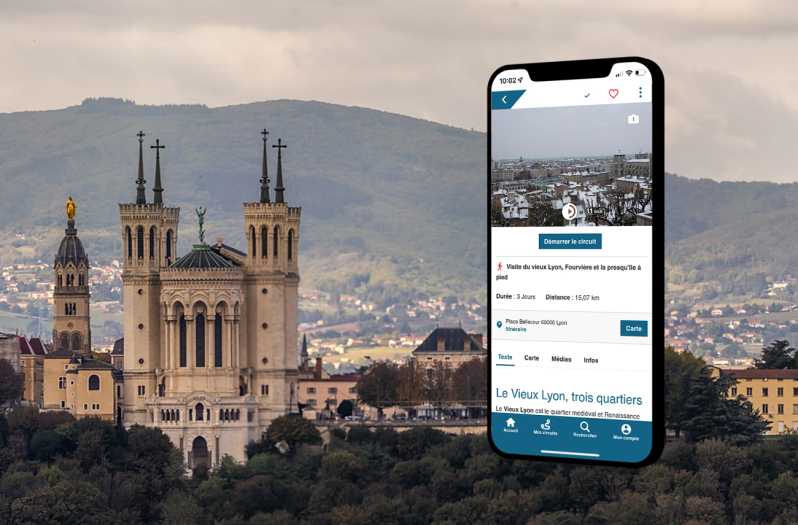 Audio-Guided Tour of Lyon Presqu'Ile with smartphone