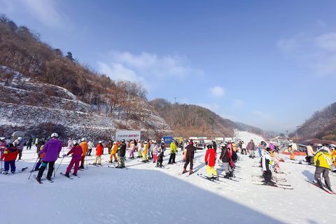 Elysian Ski Dagtocht (Kleding+Skiuitrusting+Basislessen)Vertrek vanaf Hongdae Station Afslag 8