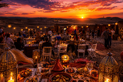 From Marrakech: Agafay Desert Dinner and Fire Show