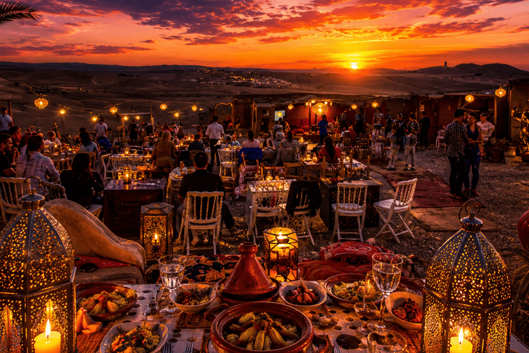 From Marrakech: Agafay Desert Dinner and Fire Show