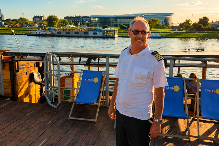 Krakow: Sunset & Night Cruise on a Traditional Wooden Boat
