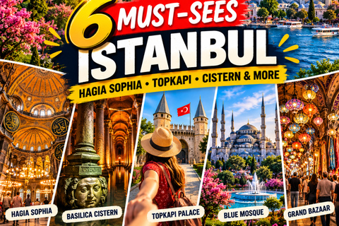 Istanbul: 6 Must-Sees – Hagia Sophia, Topkapi Cistern & More Starts from Galataport - Italian Speaking Guide