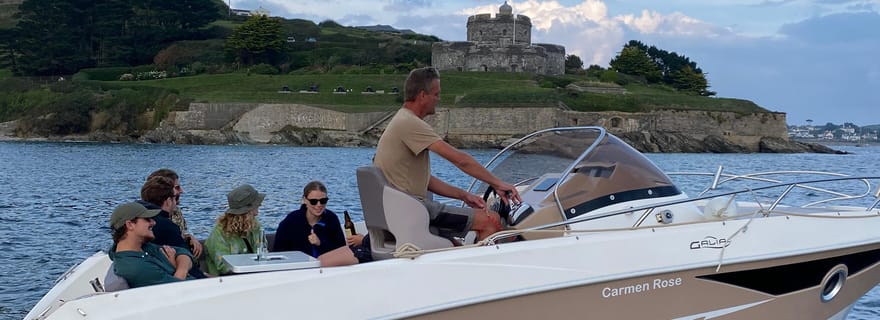 Baie de Falmouth, Cornouailles : Excursion privée en bateau rapide avec skipper