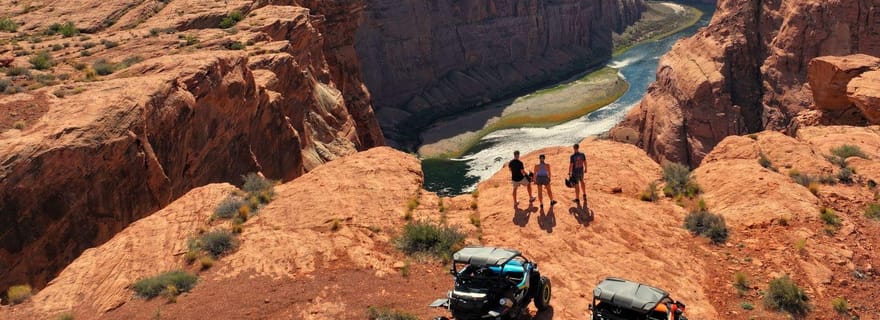 Page : circuit en UTV avec vue sur le fleuve Colorado depuis Horseshoe Bend