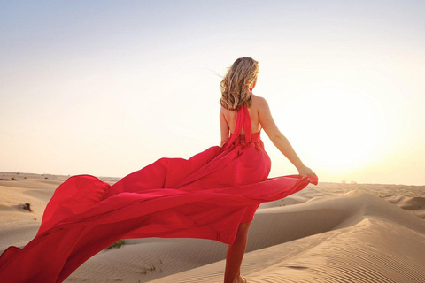 Fuerteventura: Corralejo Sand Dunes Flying Dress Photoshoot Ultimate (50 photos | 90 mins | 30sec video)