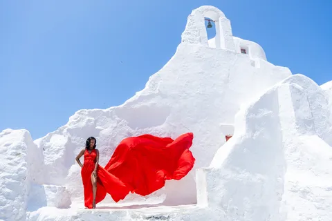 Mykonos: Flying Dress Photoshoot