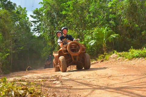 Cancun - en resa Dynamisk höjdpunktstur med ATV, Cenote &amp; ZiplinesDUBBEL ATV FRÅN TULUM