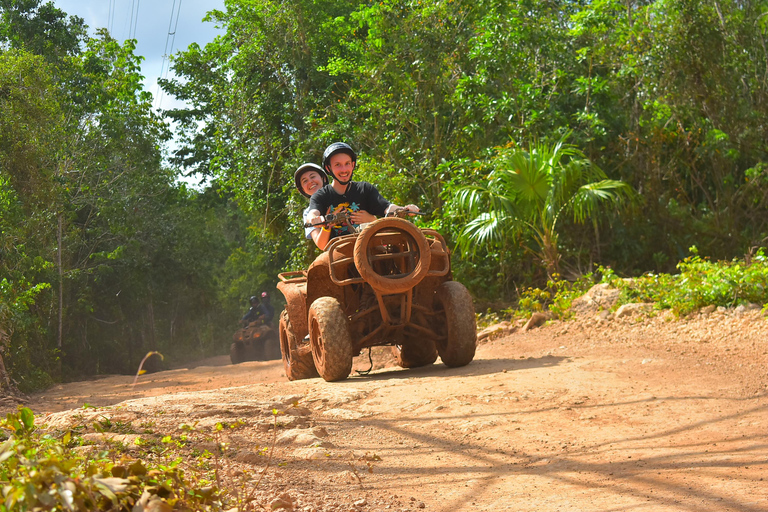 Cancun: Dynamische Highlights Tour mit ATV, Cenote & ZiplinesDOPPEL-ATV VON TULUM