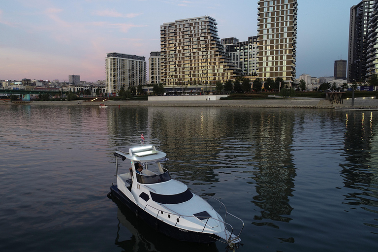 Belgrade: Private Boat Cruise on Two City Center Rivers ALL DAY Private luxury boat day cruise +FREE DRINKS+TRANSFER