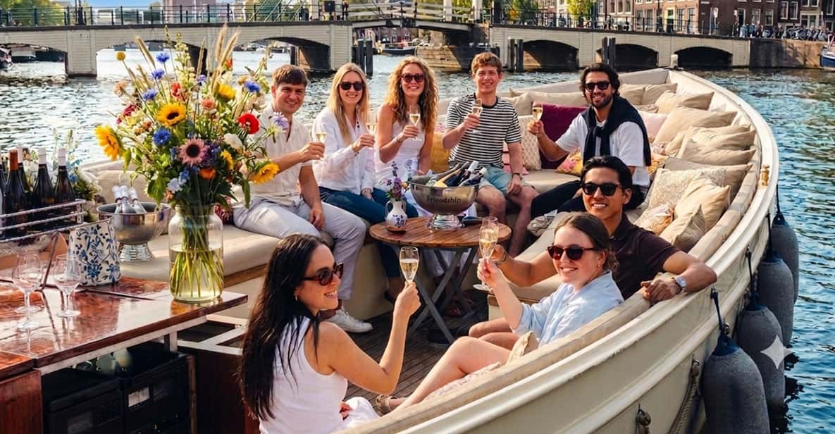 Luxury Canal Cruise with Unlimited Cocktails/Bubbles Option — a boat tour from Amsterdam, Netherlands