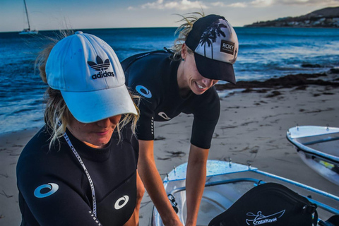 Fuerteventura: Transparent Electric Kayaks with GuideNautical premium tour in transparent electric kayak