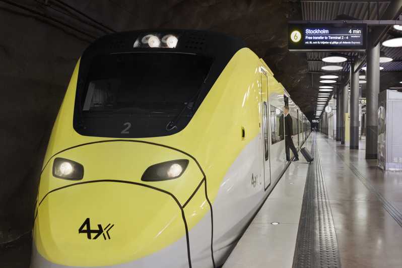 Stockholm : Transfert en train entre la ville et l'aéroport d'Arlanda