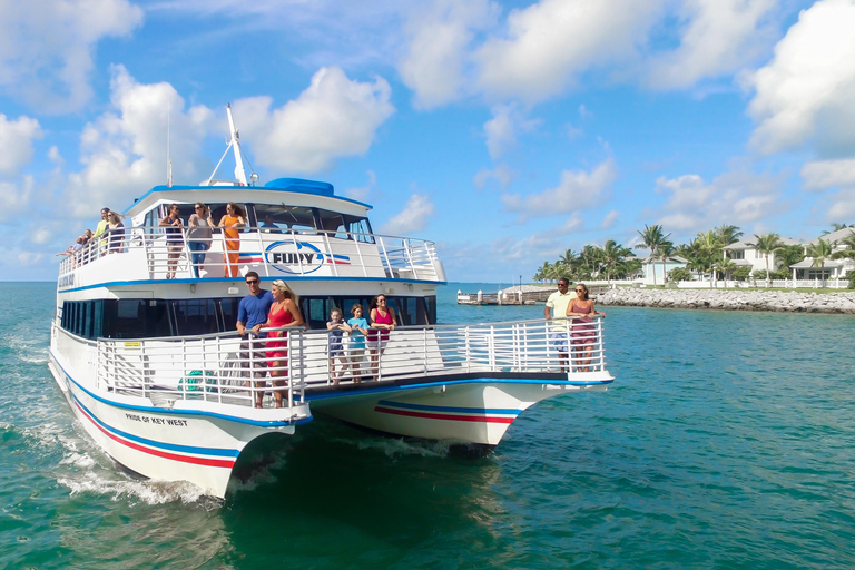 Van Miami: Key West Tour met watersportactiviteitenTour van een hele dag met een boot met glazen bodem