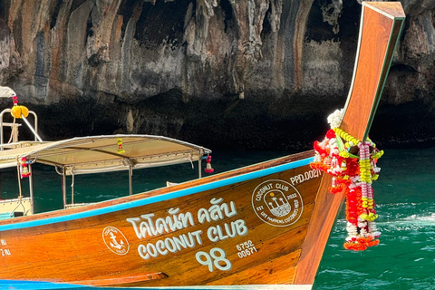 phi phi island : Aluguel de barco de madeira particular de luxo