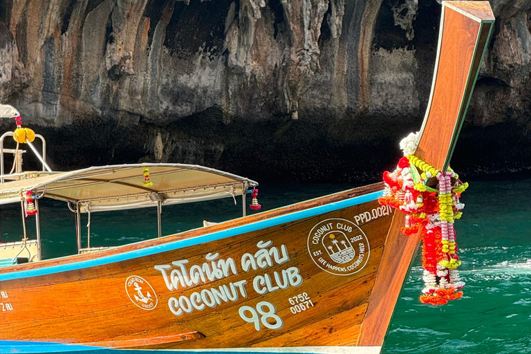 phi phi island : Aluguel de barco de madeira particular de luxo