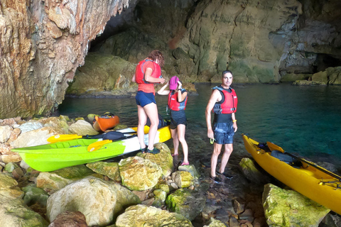 Jávea: Kajaktocht van Granadella Beach naar de zeegrotten