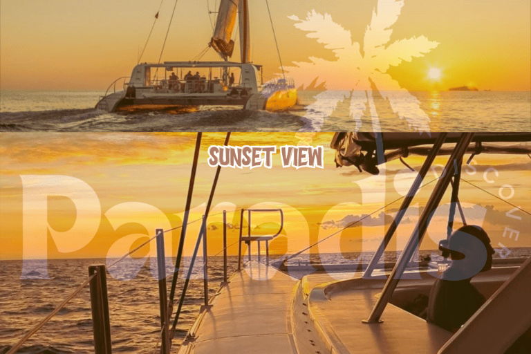 Maurice : croisière au coucher du soleil en catamaran avec repas, boissons et DJ