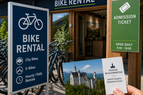 City Bike + Neuschwanstein Castle Guided Entry Ticket Bundle