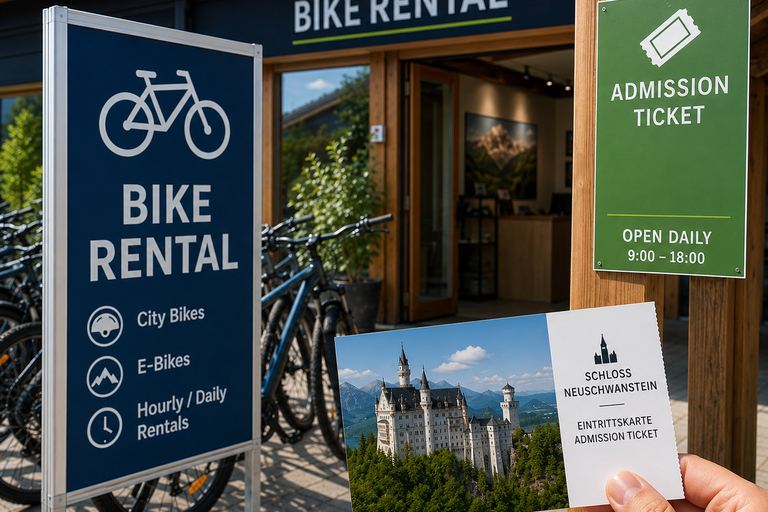 City Bike + Neuschwanstein Castle Guided Entry Ticket Bundle