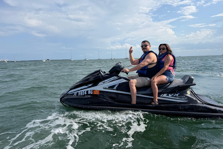 Miami: Biscayne Bay Jet Ski Experience with Free Boat Ride