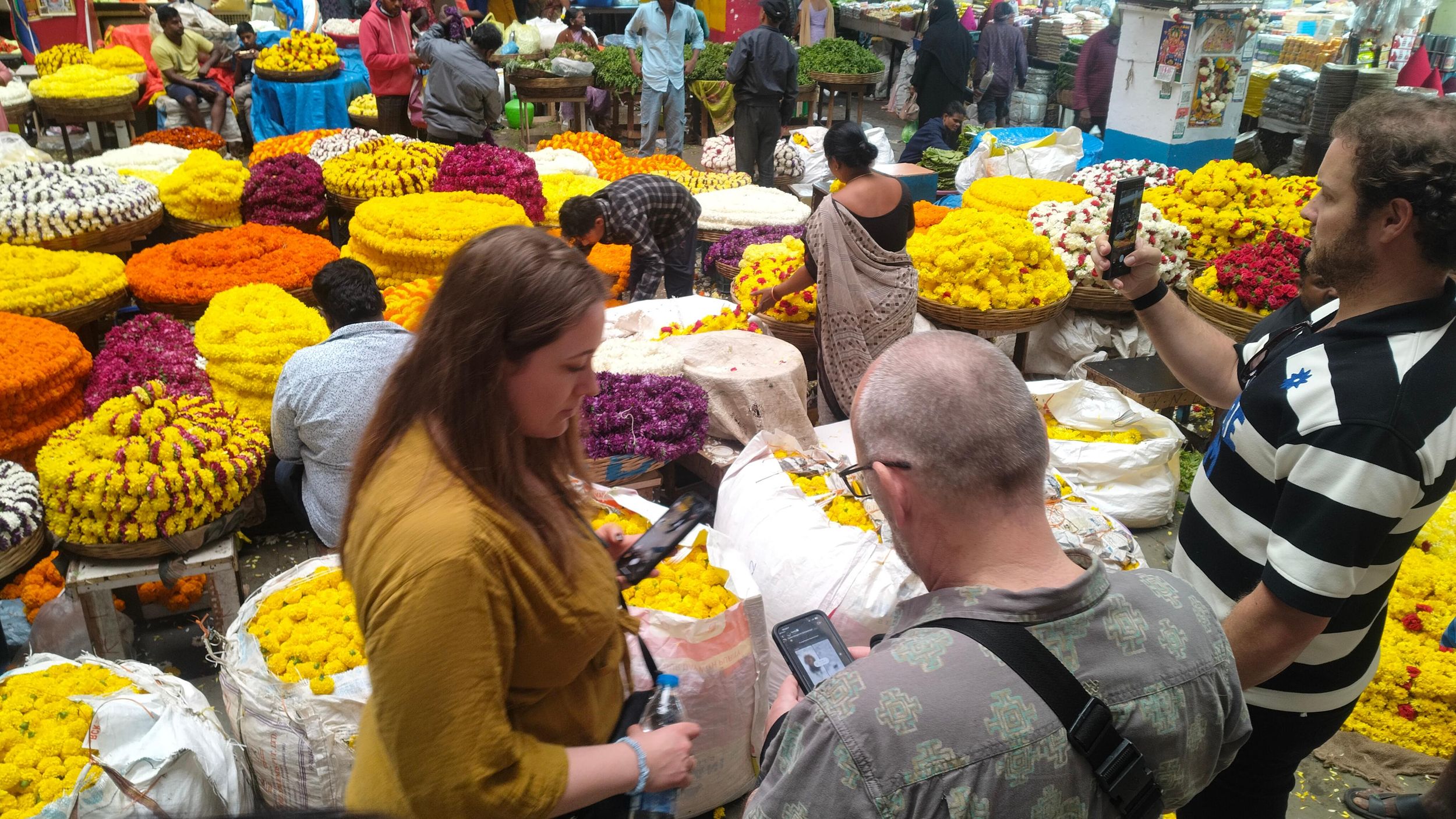Bangalore-Rundgang KR-Blumenmarkt, Fort, Tippu-Palast