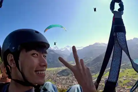 Vuelo en parapente biplaza en Interlaken