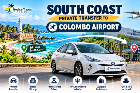 South Coast: Private Taxi /Transfer to Colombo Airport (CMB) Pickup From Matara/Polhena/Madiha