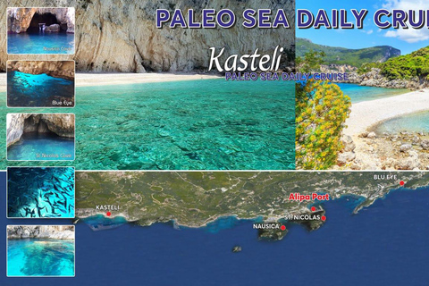 Paleokastritsa: Kasteli, Blue Caves, & Limni Beach Boat Trip