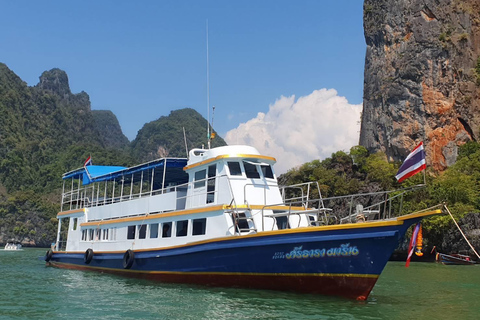 De Phuket: Ilha James Bond e passeio de canoagem em um grande barco