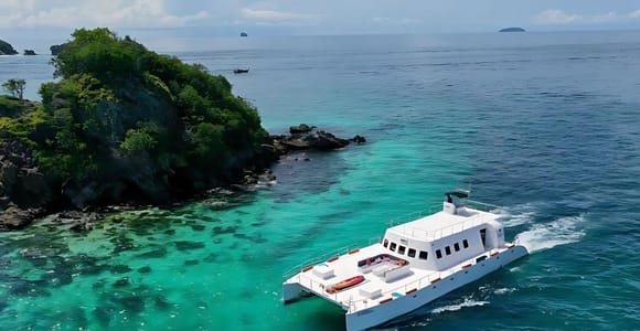 Phuket: Coral Island by Catamaran Yacht with Sunset Dinner
