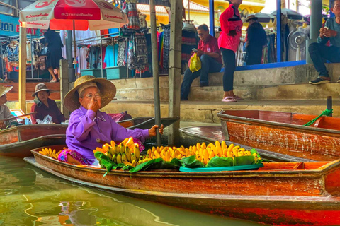 Bangkok: Damnoen Saduak, targ kolejowy Mae Klong i MahanakhonPrywatna wycieczka w języku angielskim z odbiorem i transportem powrotnym do hotelu