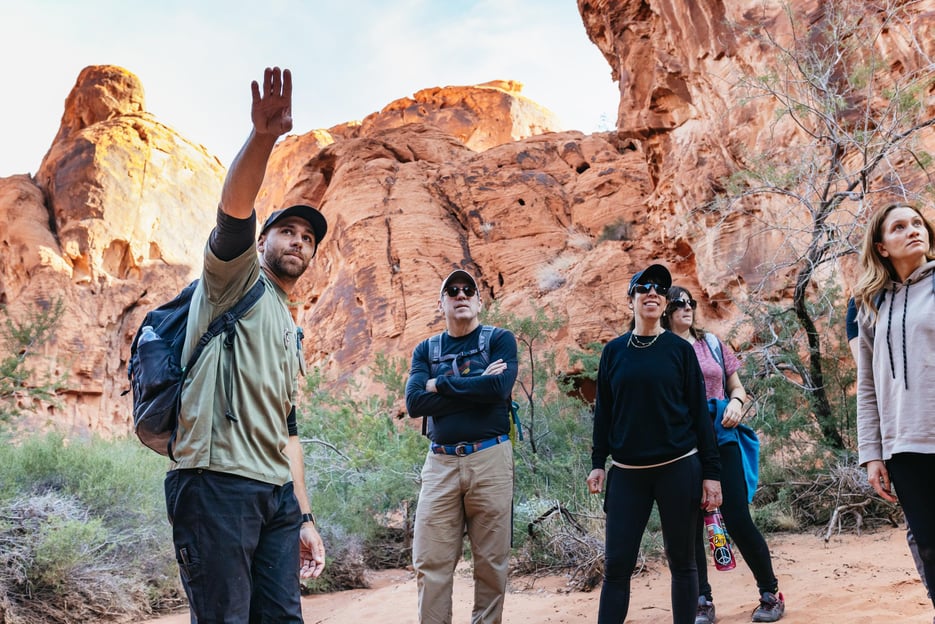 Las Vegas: Geführte Wanderung im Tal des Feuers mit Getränken und Snacks