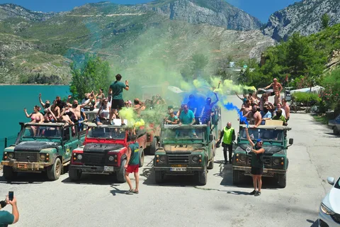 Jeep Safari-Lunch-Boat-Canyon-Waterfall-Foam,Water Party