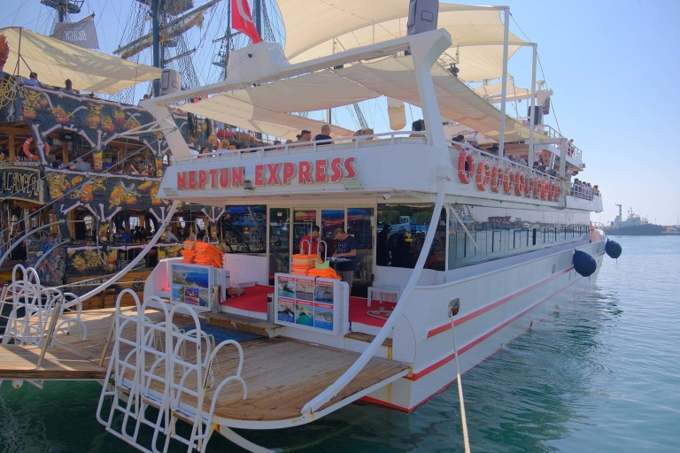 Desde Alanya: Excursión en barco con refrescos ilimitados y almuerzoExcursión en barco con traslados al hotel en Alanya