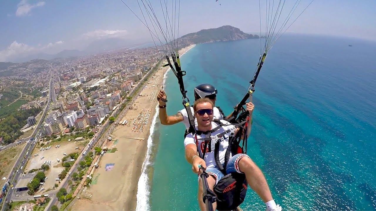 Kemer, Antalya, Side: Tandem-Gleitschirmfliegen in Alanya