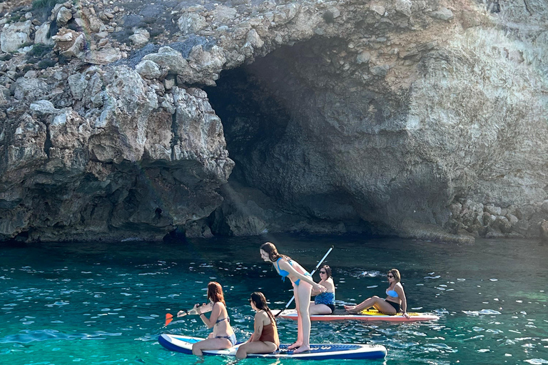 Palma: Small-Group Catamaran Cruise with Tapas, Snorkeling, and Paddleboarding Palma: Catamaran Cruise for Small Groups with Tapas, Snorkeling, and Paddleboarding