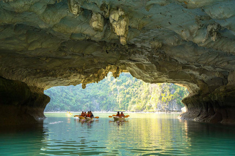 Hanoi: Aurora Halong Day Cruise - Lunch, Kayak, Swim, Cave from Halong: Cruise with Buffet, Kayaking (No transfer)