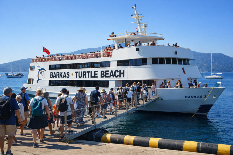 From Marmaris: Turtle Beach & Mud Bath By Boat Marmaris Dalyan Boat Tour w/Tutle Beach and Mud Bath