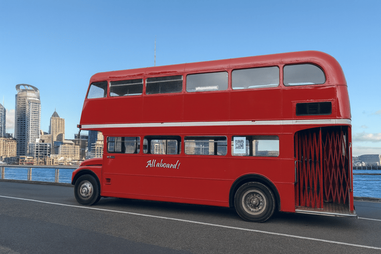 Auckland: Vintage Double-Decker Bus Sightseeing Tour