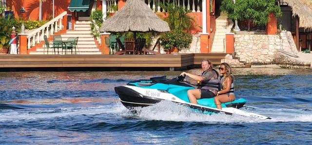 Visit 1 hour Curacao Coastal and Spanishwater lagoon jetski tour in Willemstad, Curacao