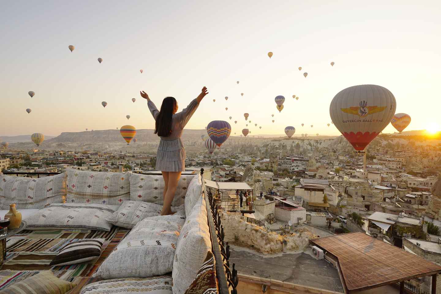 Cappadocia: Terrace Photo Spot With Balloon Flight View