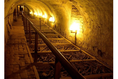 VISITE A PIED DES CATACOMBES DE LIMA DEPUIS MIRAFLORES, CENTRE HISTORIQUE, VINS+BUS