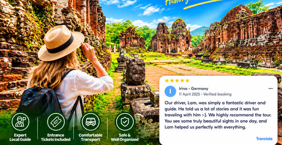 From Da Nang or Hoi An: My Son Sanctuary & Bo Bo Base Tour