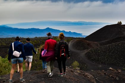 From Taormina: Small-Group Easy Mount Etna Hike & Lava Tube