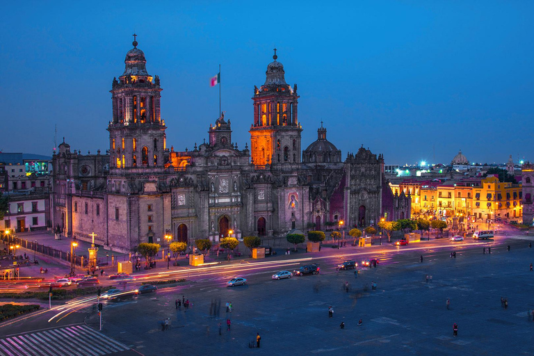 Mexico : Visite en bus nocturneVisite du Zócalo