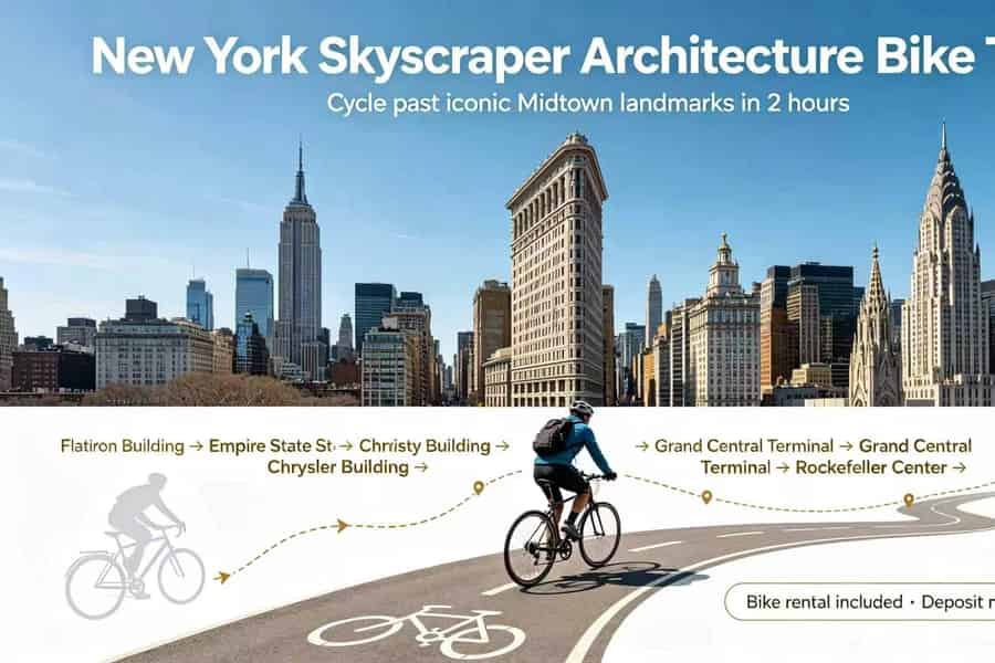 NYC: Wolkenkratzer-Fahrradtour durch 100 Jahre voller Ikonen. Foto: GetYourGuide NYC: Wolkenkratzer-Fahrradtour durch 100 Jahre voller Ikonen. Foto: GetYourGuide