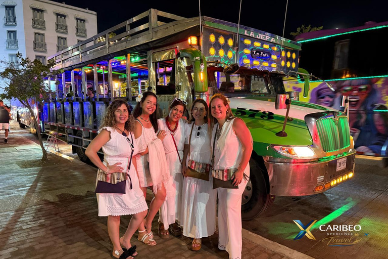 Cartagena Chiva Rumbera Night Party Bus Tour with Music & City Highlights Chiva Rumbera Cartagena Night Party Bus Tour with Music and City Highlights