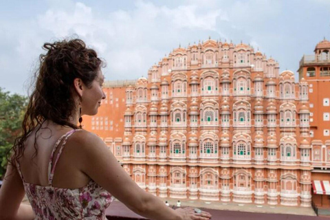 Jaipur: Antiguo y Nuevo Jaipur Tour de la ciudad de día completo en coche+guía