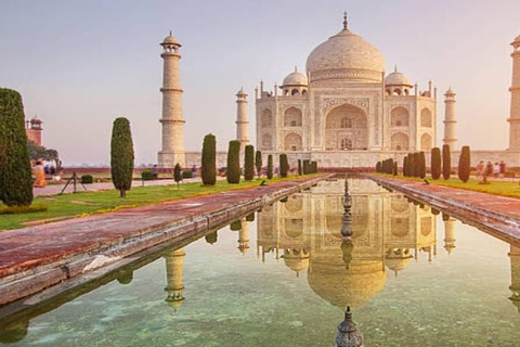 From Delhi: Sunrise Taj, Agra Fort & Baby Taj with Tuk-Tuk Private AC Car, Licensed Guide & Monument Tickets